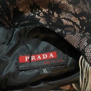 Prada Black and Gold Lace Dress
